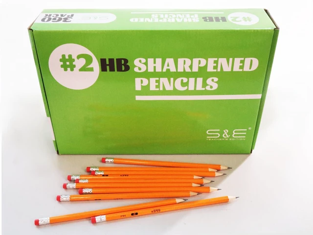 Alt view image 6 of 7 - 360 Pack #2 Pencils Pre-sharpened, with Erasers, HB Lead, Bulk Pencil, Classroom, Home & Office, Back to School