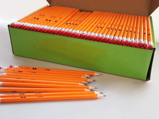 Alt view image 7 of 7 - 360 Pack #2 Pencils Pre-sharpened, with Erasers, HB Lead, Bulk Pencil, Classroom, Home & Office, Back to School