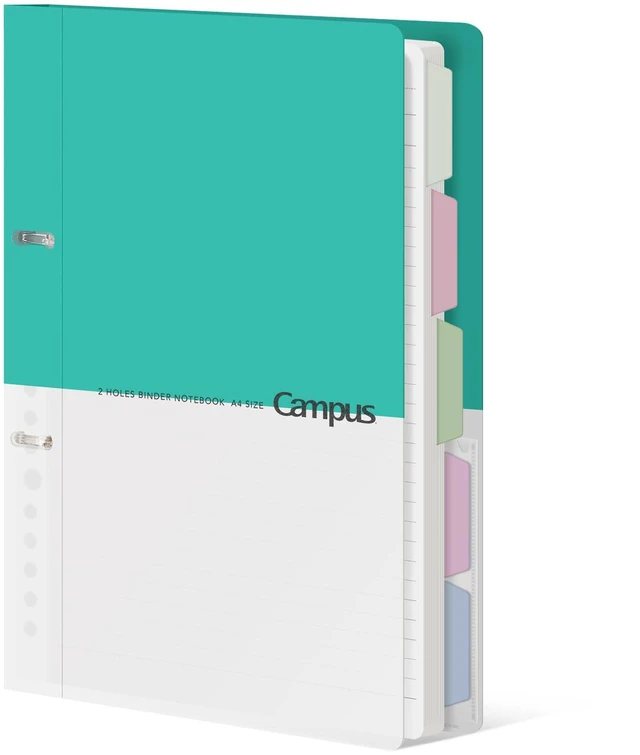 Main image of 5 Subject Spiral Notebook Journal, Campus 110 Sheets A4 Refillable Notebook with Dividers Tabs, College Ruled Binder Notebook for Work School Note taking, Light Blue