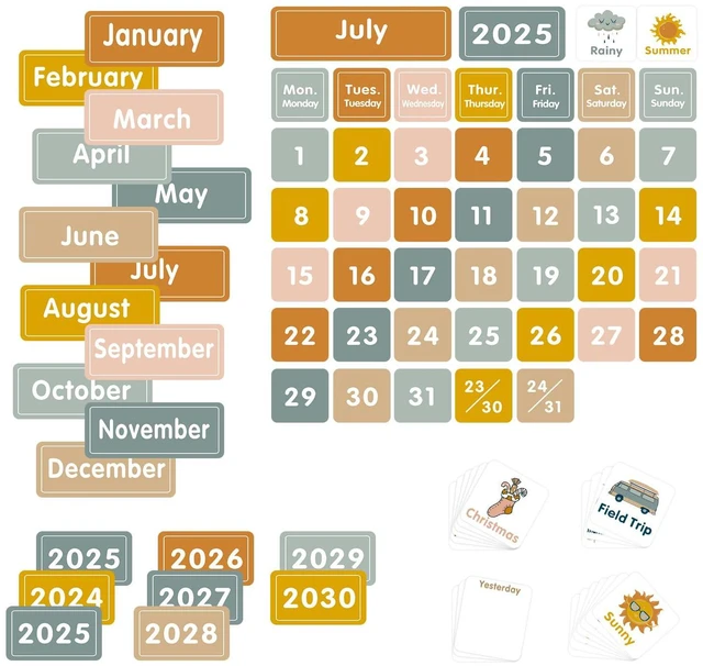 Alt view image 5 of 7 - Boho 46+3 Pockets Calendar Pocket Chart with 92 Cards for Classroom,Large Size: 28.75 x 24 inch Black Monthly Calendar and Weather Pocket Chart for Students Learning for Home or School
