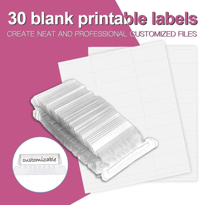 Alt view image 5 of 7 - Hanging File Folders, 30 Pack Reinforced Letter Size Hanging Folders, Designed for Bulky Files, Filing Cabinet, 1/5-Cut Adjustable Tabs (Pink)
