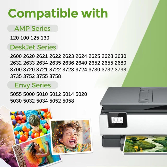 Alt view image 2 of 6 - 65XL 65 Black Ink Cartridges Replacement for HP Ink 65 XL 2-Pack High-Yield ink for HP65 HP65XL | Work with DeskJet 3755 3700 3772 3722 2600 2622 3752 Envy 5000 5055 5070 5052 5010 Printer