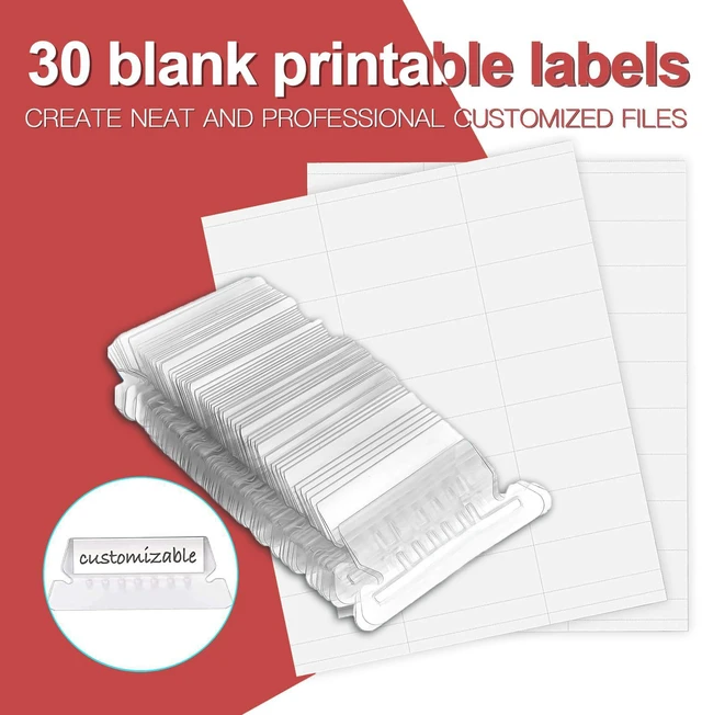 Alt view image 5 of 7 - Hanging File Folders, 30 Pack Reinforced Letter Size Hanging Folders, Designed for Bulky Files, Filing Cabinet, 1/5-Cut Adjustable Tabs (Red)