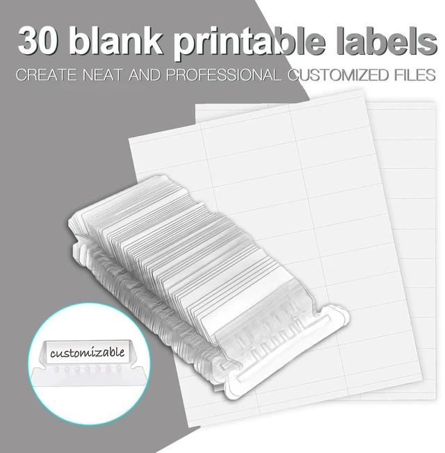 Alt view image 5 of 7 - Hanging File Folders, 30 Pack Reinforced Letter Size Hanging Folders, Designed for Bulky Files, Filing Cabinet, 1/5-Cut Adjustable Tabs (Gray)