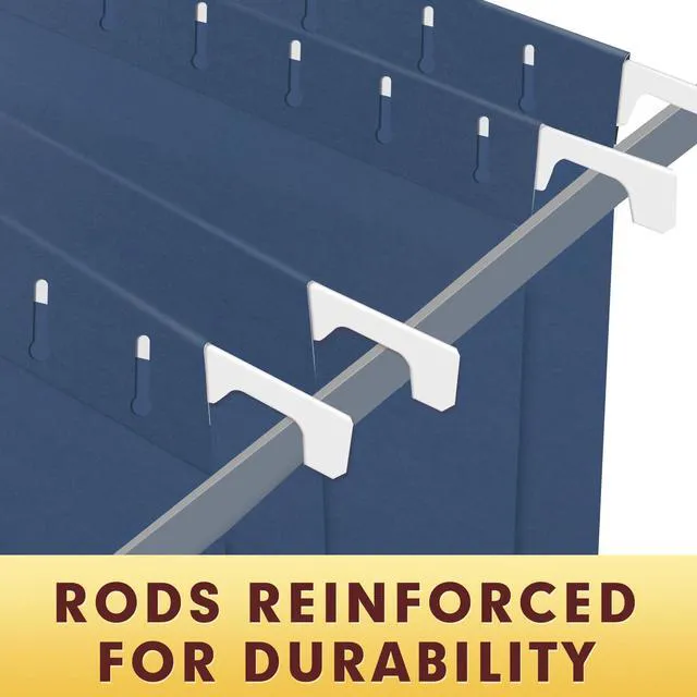Alt view image 4 of 7 - Hanging File Folders, 30 Pack Reinforced Letter Size Hanging Folders, Designed for Bulky Files, Filing Cabinet, 1/5-Cut Adjustable Tabs (Blue)