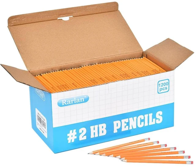 Alt view image 2 of 6 - Wood-Cased #2 HB Pencils, Pre-sharpened, 1200 Count Bulk Pack Classroom Pencils with Erasers for School and Teacher Supplies, Writing, Drawing and Sketching, Back to School