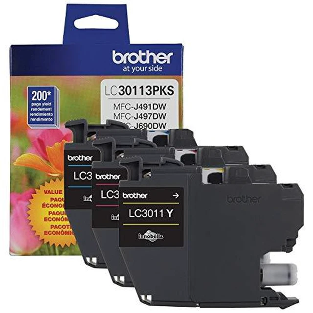 Alt view image 2 of 2 - Genuine LC3011BK, LC30113PKS Standard Yield Black/Cyan/Magenta/Yellow Ink Cartridge Set, LC3011