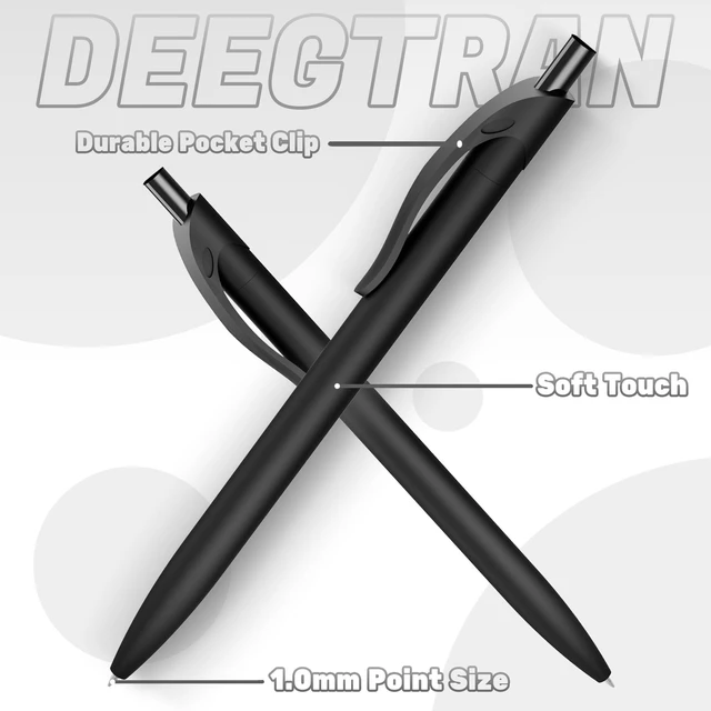 Alt view image 2 of 6 - Pens Bulk, 50 Pack No Bleed Black Ink Click Pens, Wholesale Retractable Ballpoint Pens, Pen Medium Point, Smooth Writing, 1.0MM