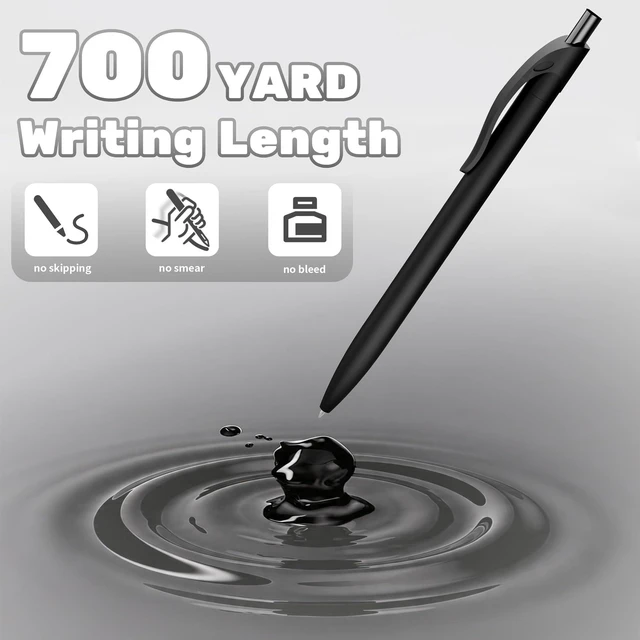 Alt view image 3 of 6 - Pens Bulk, 50 Pack No Bleed Black Ink Click Pens, Wholesale Retractable Ballpoint Pens, Pen Medium Point, Smooth Writing, 1.0MM
