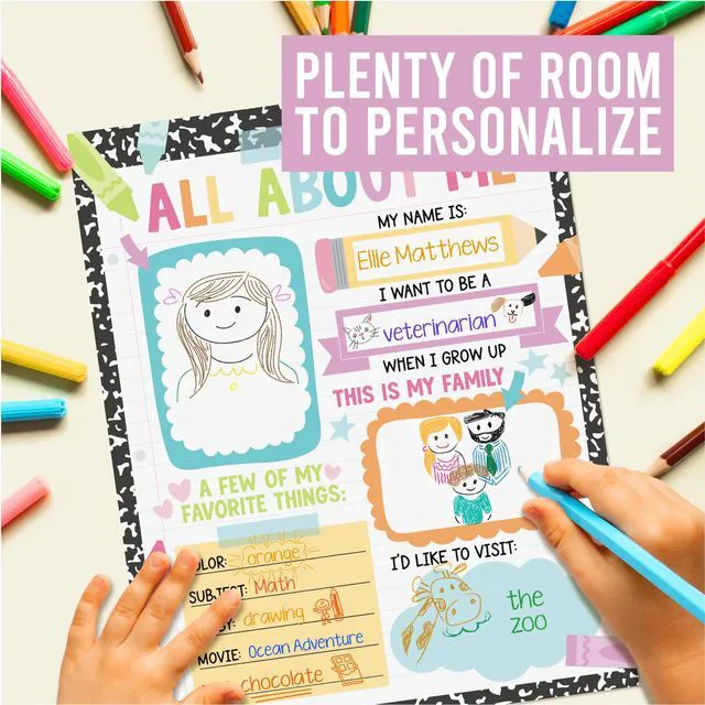 Alt view image 5 of 7 - 20 All About Me Posters Elementary Classroom Decor, Star Student Poster 100 Days of School Items, Student of the Week Poster Elementary Classroom Must Haves, End of School Year Teacher Supplies