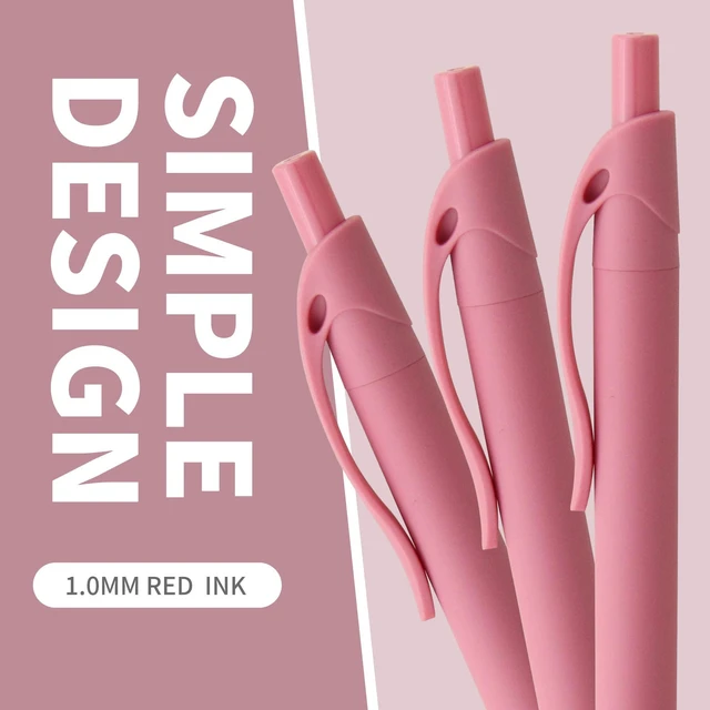 Alt view image 2 of 6 - Pens Bulk, 50 Pack No Bleed Click Pens, Wholesale Retractable Ballpoint Pens, Pen Medium Point, Smooth Ink Pens, 1.0MM Red Ink