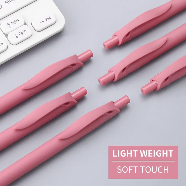 Alt view image 4 of 6 - Pens Bulk, 50 Pack No Bleed Click Pens, Wholesale Retractable Ballpoint Pens, Pen Medium Point, Smooth Ink Pens, 1.0MM Red Ink