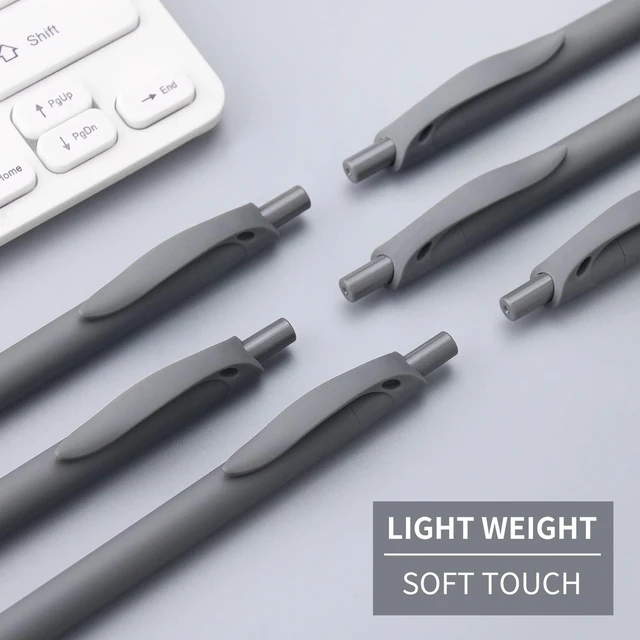 Alt view image 4 of 6 - Pens Bulk, 50 Pack No Bleed Grey Barrel Black Ink Click Pens, Wholesale Retractable Ballpoint Pens, Pen Medium Point, Smooth black Ink Pen, 1.0MM