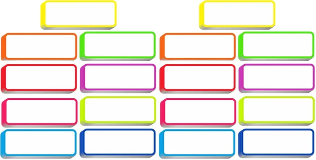 Main image of 54pcs Magnetic Dry Erase Labels Colorful Name Tags Flexible Reusable Magnetic Label Stickers for White Board Refrigerator Locker Size 3.2"x1.2" by (Pack of 2)