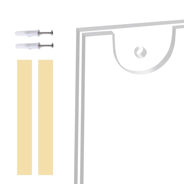 Alt view image 3 of 6 - Acrylic Sign Holder 11x8.5 Horizontal, Wall Mount Document Holder, Clear Plastic Picture Frame with Tape Adhesive and Screws for Office, Home, Store, Restaurant - 20 Pack