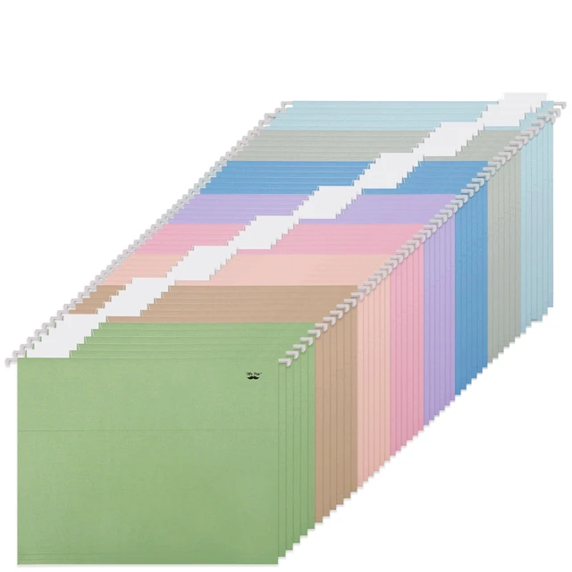 Alt view image 7 of 7 - Hanging File Folders Bulk, 48 Pack, Hanging File Folders 1/5-Cut Adjustable Tabs, Letter Size, Assorted Colors, Ideal for Papers Classification, Home and Office Organization