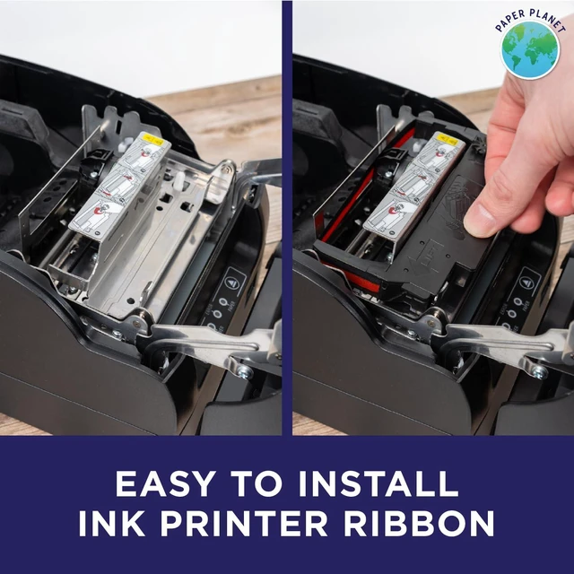 Alt view image 6 of 7 - Red & Black Ink Ribbon for Toast TKP300 Kitchen Printer 12 Pack Ink Printer Ribbons, Compatible with Toast Kitchen Printer, Fits TKP300 SNBC BTP-M300
