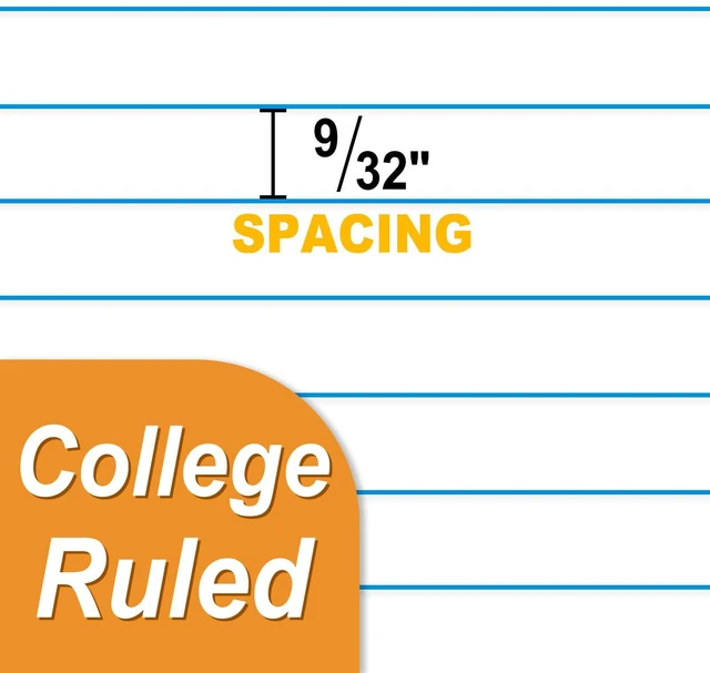 Alt view image 3 of 7 - Loose Leaf Paper, 450 Sheets, 3 Pack College Ruled Paper, 8 x 10-1/2 Inch Filler Paper, 3 Hole Punch Binder Paper, Loose Leaf Notebook Paper, 150 Sheets/Pack