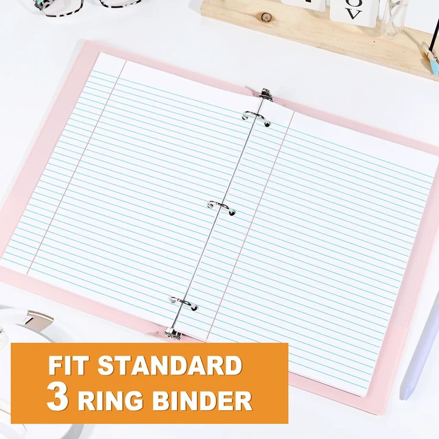 Alt view image 4 of 7 - Loose Leaf Paper, 450 Sheets, 3 Pack College Ruled Paper, 8 x 10-1/2 Inch Filler Paper, 3 Hole Punch Binder Paper, Loose Leaf Notebook Paper, 150 Sheets/Pack