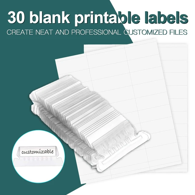 Alt view image 5 of 7 - Hanging File Folders, 30 Pack Reinforced Letter Size Hanging Folders, Designed for Bulky Files, Filing Cabinet, 1/5-Cut Adjustable Tabs (Teal)