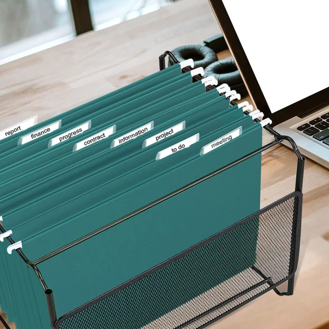 Alt view image 7 of 7 - Hanging File Folders, 30 Pack Reinforced Letter Size Hanging Folders, Designed for Bulky Files, Filing Cabinet, 1/5-Cut Adjustable Tabs (Teal)
