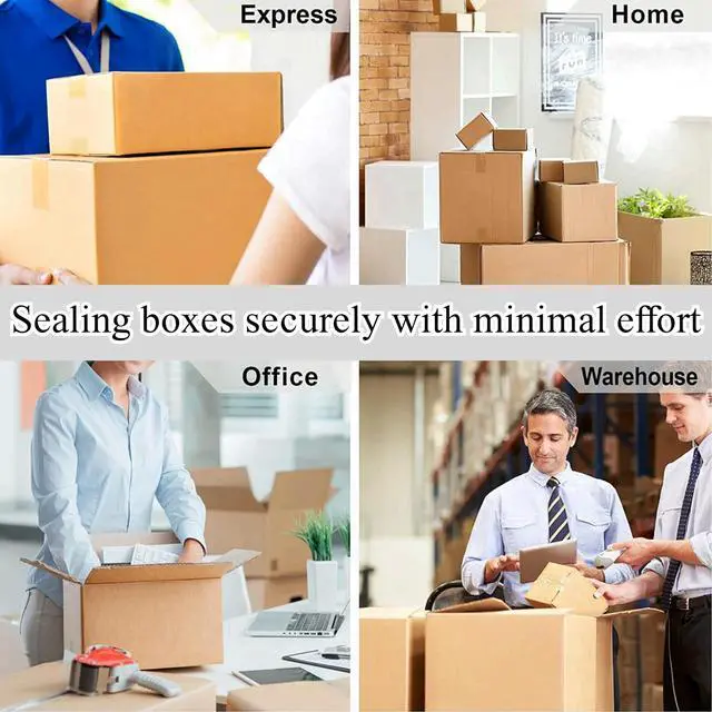 Alt view image 7 of 7 - Packing Tape with Dispenser 6 Rolls Brown Shipping Tape (2.4Mil x 1.88 x 60 Yards), Heavy Duty Box Sealing Tape for Moving, Packaging, Office, Warehouse