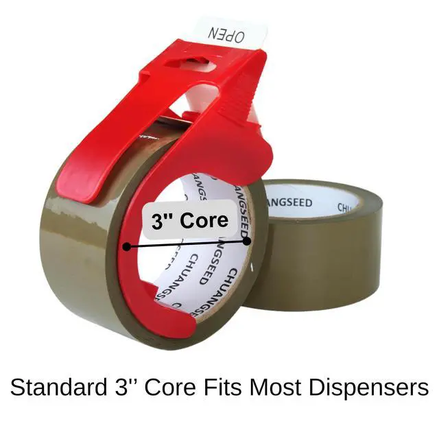 Alt view image 6 of 7 - Packing Tape with Dispenser 6 Rolls Brown Shipping Tape (2.4Mil x 1.88 x 60 Yards), Heavy Duty Box Sealing Tape for Moving, Packaging, Office, Warehouse