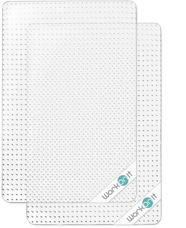 Main image of Office Chair Mat, 46" x 60" (2 Pack), Clear Desk Chair Floor Mat for Low Pile Carpet, Heavy Duty Non-Slip Floor Protector for Home and Office