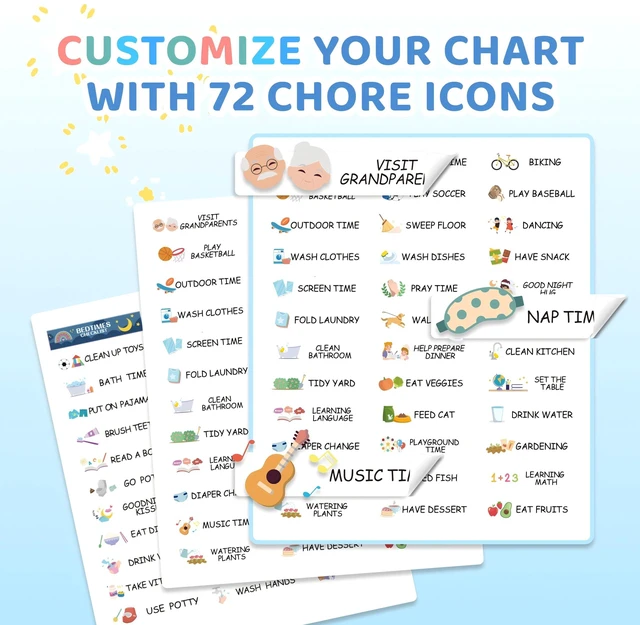 Alt view image 4 of 7 - 3 in 1 Bedtime/Morning/Weekly Routine Chart for Kids, Magnetic Chore Chart for Toddlers, Visual Schedule for Kids Toddlers Schedule Board for Home