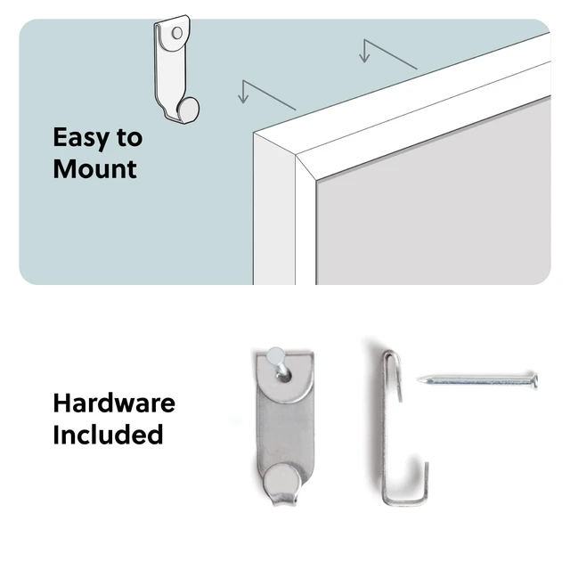 Alt view image 4 of 5 - Dry Erase White Board, 24" x 18", Magnetic, Farmhouse White Frame