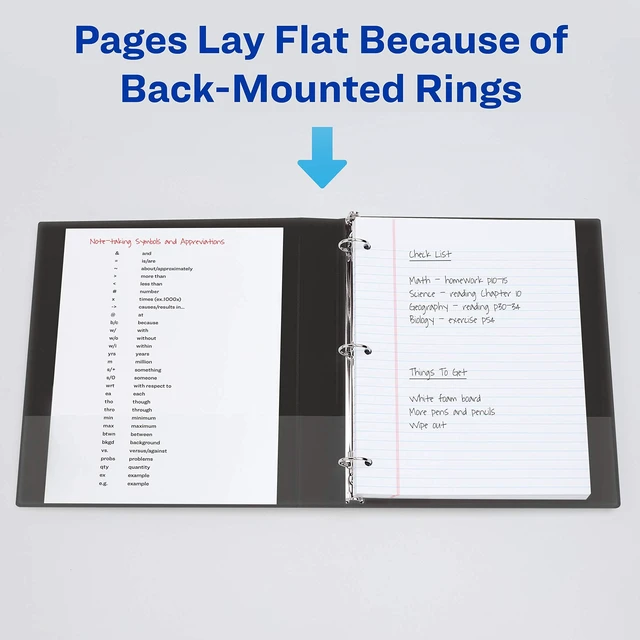 Alt view image 6 of 7 - Standard View 3 Ring Binders, 3" Round Rings, 460-Sheet Capacity, 3.5 Inch Wide Spine, White Binders, Ideal for Lightweight Organization and Occasional Referencing (12-Pack of 05741)