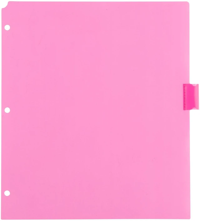 Alt view image 5 of 7 - Plastic Index Tab Dividers - 8-Tab - 9 3/4 x 11 1/2 - Multicolor - 2 Sets of 8 Tabs/Pack
