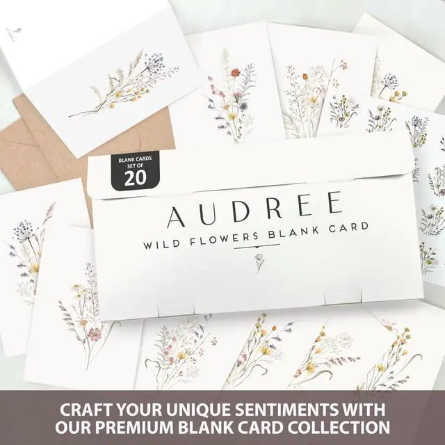 Alt view image 6 of 6 - 50 Pack Blank Cards with Envelopes 4"x6" - Watercolor Wildflower Greeting Cards with Matching Stickers - Blank Note Cards for All Occasions