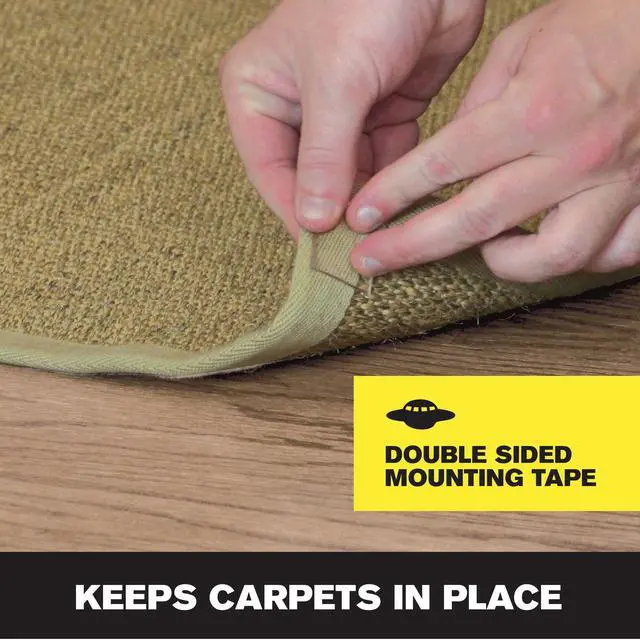 Alt view image 7 of 7 - Pre Cut 96 Piece Set Double Sided Tape Multipurpose Removable Adhesive Transparent Grip Mounting Strips Washable Strong Sticky Heavy Duty for Carpet and Crafts