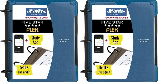 Main image of Flex Hybrid NoteBinder, 1 Inch Binder with Tabs, Notebook and 3-Ring Binder All-in-One, Assorted Colors, Color Will Vary (29326) (Pack of 2)