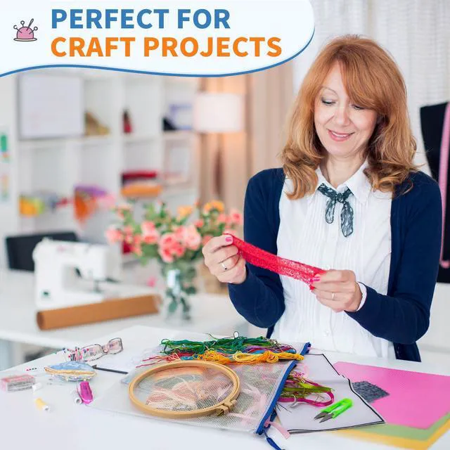 Alt view image 6 of 6 - 32 Pack A4 Mesh Zipper Pouch Bulk for Office Receipt & Puzzle 16 Colors (2 Per Color),Waterproof Clear PVC Zipper Bags for Classroom Supplies, Puzzles, Receipts and Office Sorting