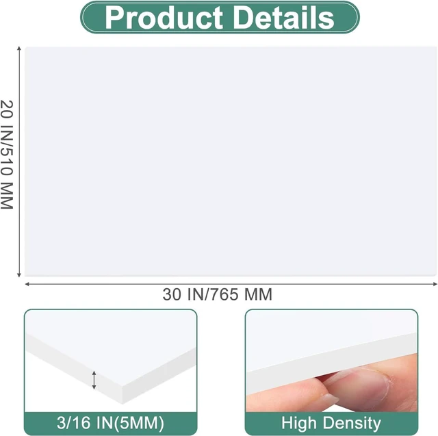 Alt view image 2 of 7 - 24 Pack White Foam Board 20" x 30", 3/16" (5MM) Thick Board Poster Acid-Free Foam Core, Double Sided Foamboard Sheets for Projects, Art, Craft, Presentations and Wedding Signage