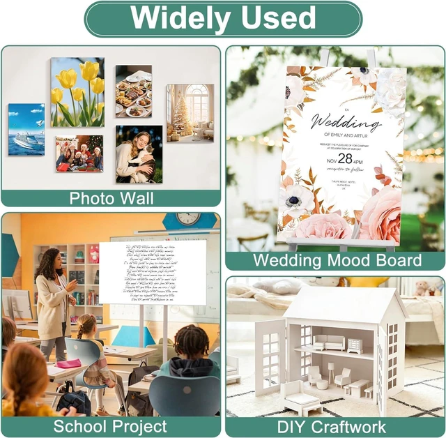 Alt view image 4 of 7 - 24 Pack White Foam Board 20" x 30", 3/16" (5MM) Thick Board Poster Acid-Free Foam Core, Double Sided Foamboard Sheets for Projects, Art, Craft, Presentations and Wedding Signage
