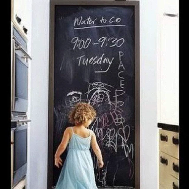 Alt view image 3 of 5 - Chalkboard Contact Paper Wall Sticker 2 ft. x 6.6 ft. DIY Adhesive Blackboard, Removable Vinyl Decal Chalkboard Wallpaper Peel and Stick (1 Roll 2ft.x6.6ft.)