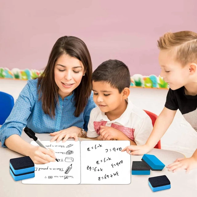 Alt view image 6 of 7 - 24 Pack Dry Erase Board,9"x12" Double-Sided White Board with 24 Erasers Student White Boards for Classroom,Portable & Reusable Small White Lapboards Bulk for Homeschool/Teacher,School Supplies
