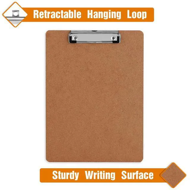 Alt view image 5 of 7 - Clipboards, 25 Pack Hardboard Office Clipboards Low Profile Clip Standard A4 Letter Size, ECO Friendly