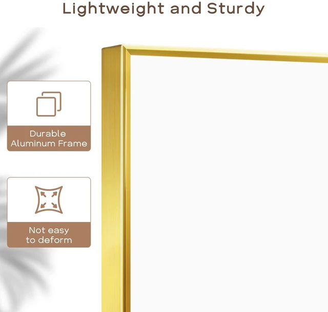 Alt view image 4 of 7 - Large Magnetic Whiteboard, 30" x 20" Dry Erase White Board for Wall Gold Aluminum Frame, Easy to Write and Erase, Wall Mounted, Presentation Board, for Home, Office, School, Kitchen