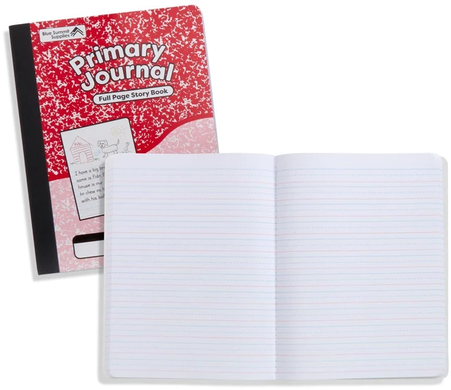 Alt view image 7 of 7 - 24 Primary Journal Composition Notebook K-2, Full Page 100 Sheets Each, Full Page with Drawing and Lines, Assorted Colors, Grades K-2, Kindergarten Writing Paper