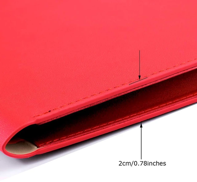 Alt view image 4 of 7 - PU Leather A4 File Folder Document Holder Waterproof Portfolio Envelope Folder Case with Invisible Magnetic Closure Red (Pack of 4)