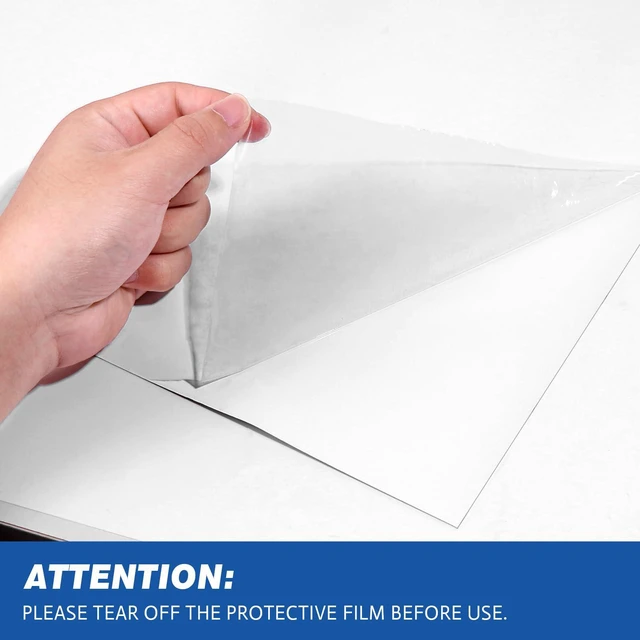 Alt view image 5 of 7 - 47"x35.5" Whiteboard Sticker for Wall White Board Dry Erase Paper Wallpaper with 3 Markers Adhesive Poster Board Peel and Stick Whiteboard for School Office Home Drawing
