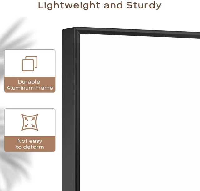 Alt view image 4 of 7 - Large Magnetic Whiteboard, 30" x 20" Dry Erase White Board for Wall Black Aluminum Frame, Easy to Write and Erase, Wall Mounted, Presentation Board, for Home, Office, School, Kitchen