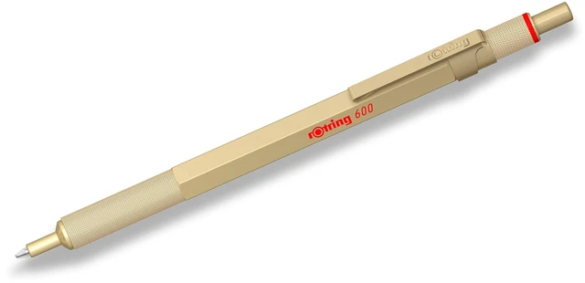 Alt view image 3 of 7 - 600 Metallic Ballpoint Pen, Medium point, Black Ink, Gold Barrel, Refillable, 1 Count
