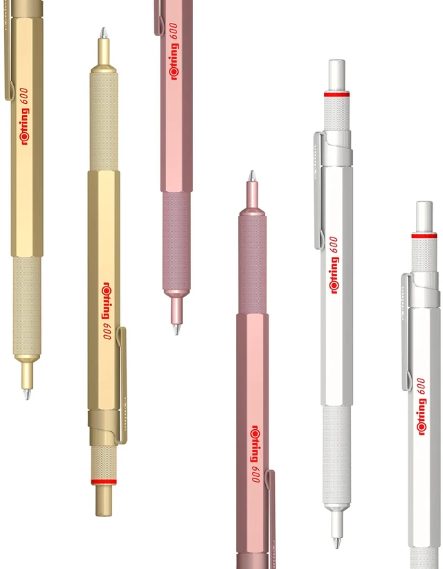 Alt view image 6 of 7 - 600 Metallic Ballpoint Pen, Medium point, Black Ink, Gold Barrel, Refillable, 1 Count