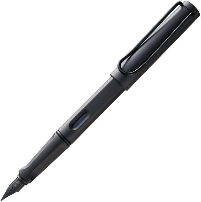 Main image of safari umbra - Fountain Pen with ergonomic grip & polished steel nib in size F - ideal for any Writing & Calligraphy - including T 10 blue cartridge - Right-Handed