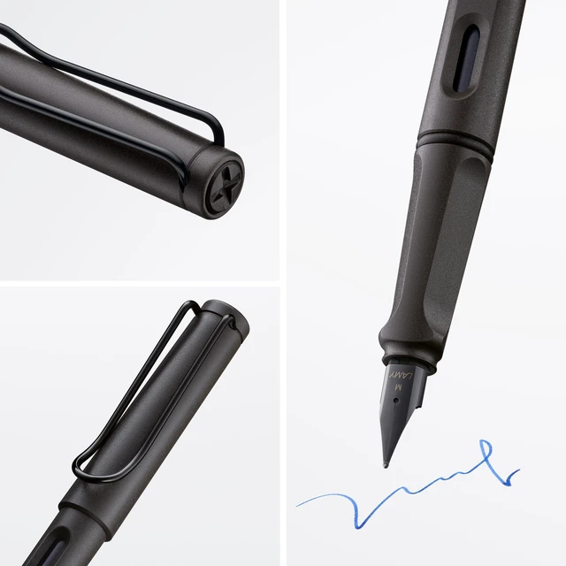 Alt view image 2 of 6 - safari umbra - Fountain Pen with ergonomic grip & polished steel nib in size F - ideal for any Writing & Calligraphy - including T 10 blue cartridge - Right-Handed